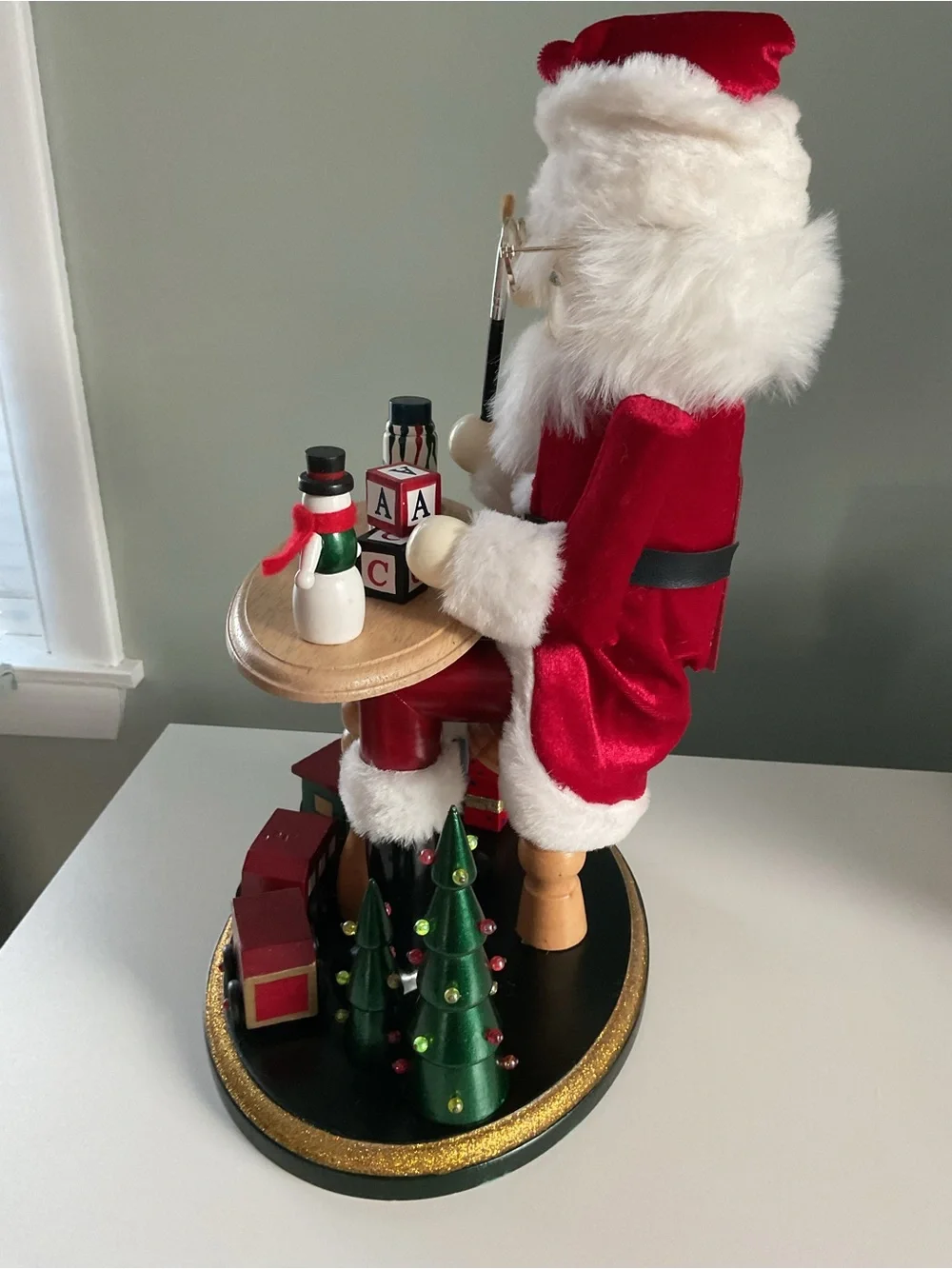 Vintage Bombay Company Santa's Workshop Wooden Nutcracker with Original Box